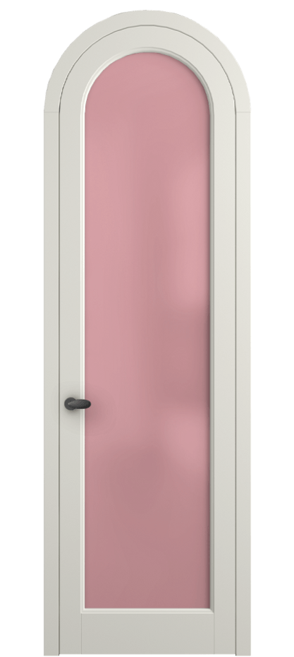 Межкомнатная дверь Palazzo 6814 Матовый жемчужный Сатинированное розовое стекло, триплекс Цена 125159 ₽ | Volhovec