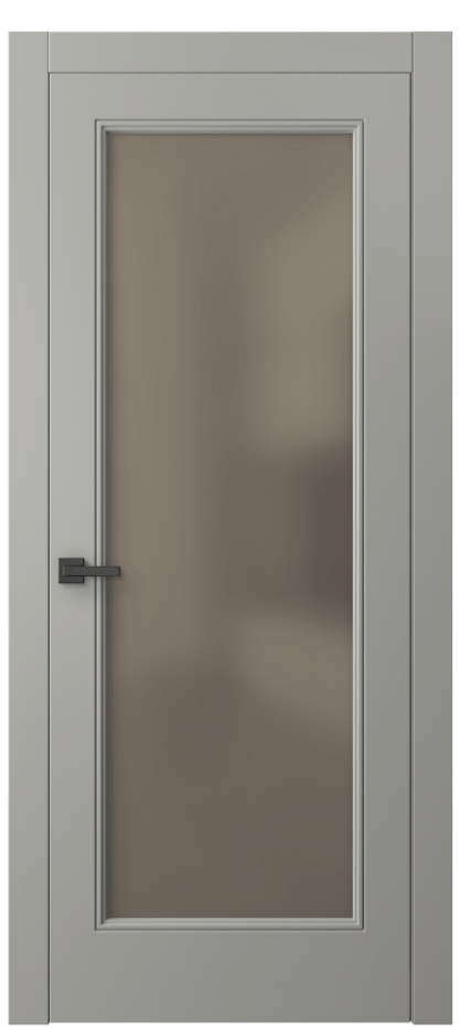 Межкомнатная дверь Linea 8300 Матовый нейтральный серый Сатинированное бронзовое стекло, триплекс Цена 74699 ₽ | Volhovec