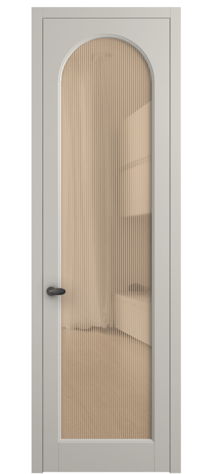 Межкомнатная дверь Палаццо 6804 Матовый облачно-серый Рифлёное оранжевое стекло "Дюна", триплекс Цена 103029 ₽ | Volhovec