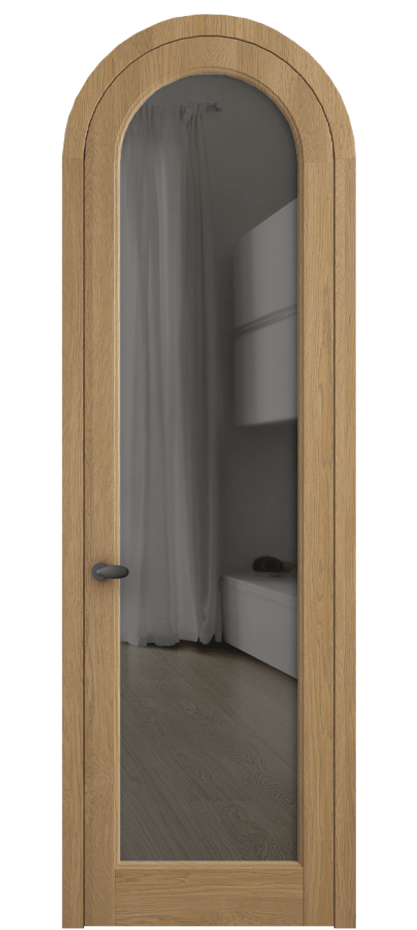 Межкомнатная дверь Палаццо 6814 Дуб пшеничный матовый Прозрачное серое стекло, триплекс Цена 206349 ₽ | Volhovec