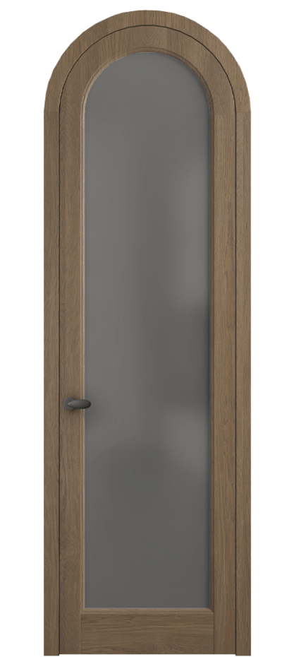 Межкомнатная дверь Palazzo 6814 Дуб джутовый матовый Сатинированное серое стекло, триплекс Цена 206349 ₽ | Volhovec