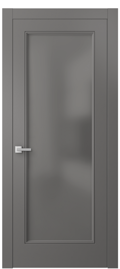 Межкомнатная дверь Linea 8300 Матовый классический серый Сатинированное серое стекло, триплекс Цена 74699 ₽ | Volhovec