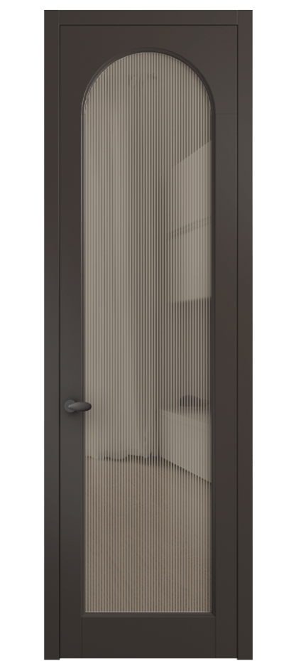 Межкомнатная дверь Палаццо 6804 Матовый антрацит Рифлёное бронзовое стекло "Дюна", триплекс Цена 103029 ₽ | Volhovec