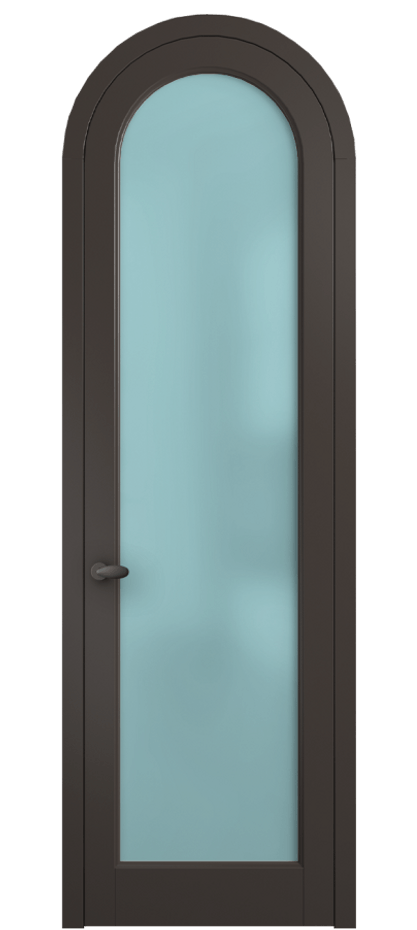 Межкомнатная дверь Palazzo 6814 Матовый антрацит Сатинированное голубое стекло, триплекс Цена 125159 ₽ | Volhovec
