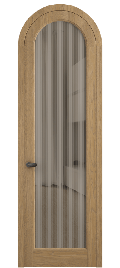 Межкомнатная дверь Палаццо 6814 Дуб пшеничный матовый Рифлёное бронзовое стекло "Дюна", триплекс Цена 212349 ₽ | Volhovec