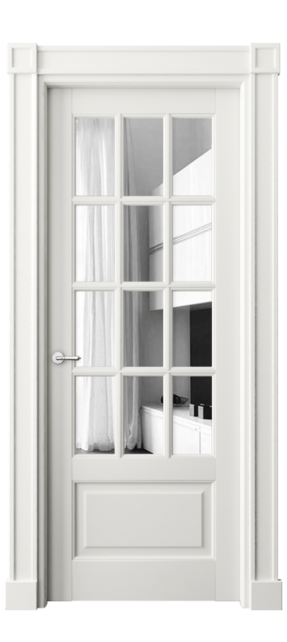 Межкомнатная дверь Тоскана Грильято 6313 Матовый серый Двустороннее зеркало, триплекс Цена 150239 ₽ | Volhovec