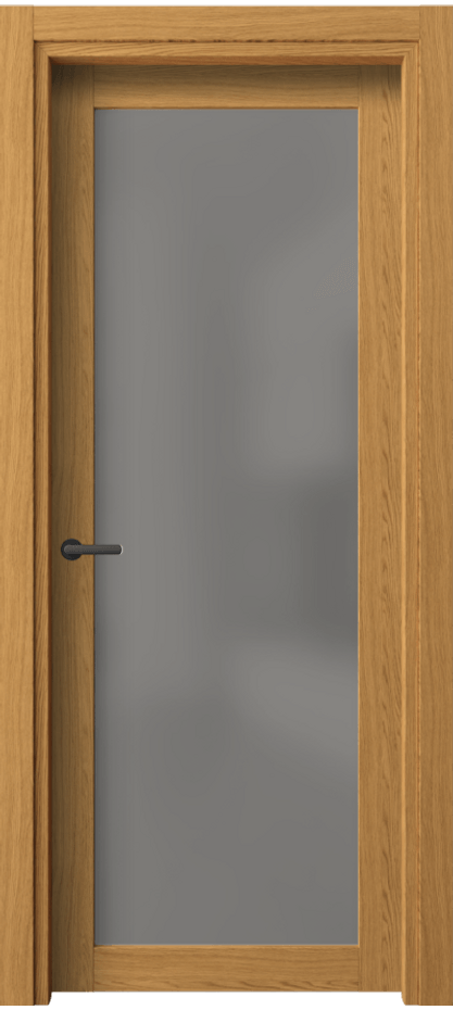 Межкомнатная дверь Нео 2102 Ванильный дуб Сатинированное серое стекло, триплекс Цена 35699 ₽ | Volhovec