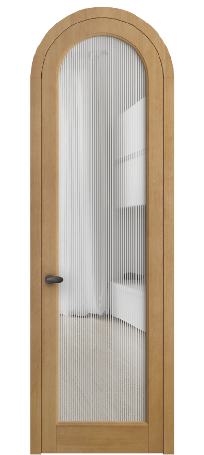 Межкомнатная дверь Палаццо 6814 Бук натуральный матовый Рифлёное стекло "Дюна", триплекс Цена 177739 ₽ | Volhovec