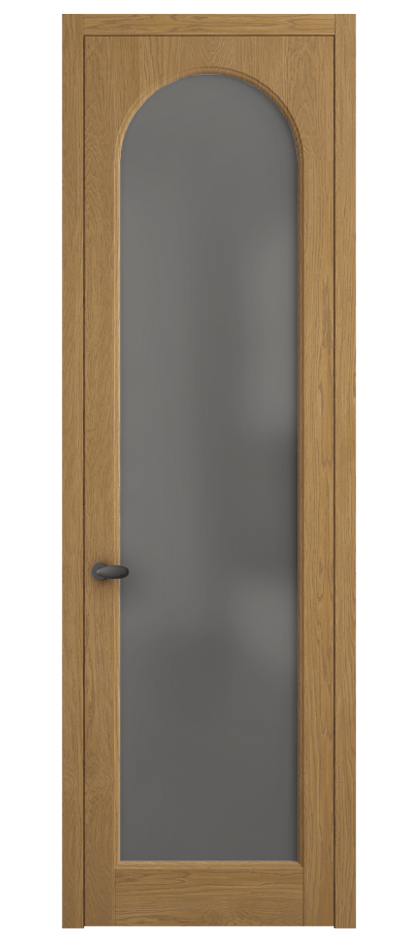 Межкомнатная дверь Palazzo 6804 Дуб солнечный матовый Сатинированное серое стекло, триплекс Цена 148229 ₽ | Volhovec