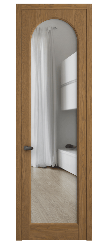 Межкомнатная дверь Палаццо 6804 Дуб пряный матовый Прозрачное стекло Цена 152529 ₽ | Volhovec