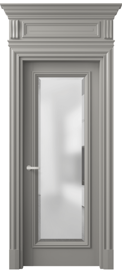 Дверь межкомнатная Антик 7300 Матовый нейтральный серый Сатинированное стекло с фацетом КЭП + Объёмный фриз + Карниз МНСР Цена 164609 ₽ Наличники уже входят в базовый комплект. Фабрика дверей Волховец 8 (800) 551 43 19 Межкомнатная дверь Антик 7300 Матовый нейтральный серый Сатинированное стекло с фацетом Цена 164609 ₽ | Volhovec