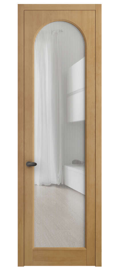 Межкомнатная дверь Palazzo 6804 Бук натуральный матовый Рифлёное стекло "Дюна", триплекс Цена 127279 ₽ | Volhovec