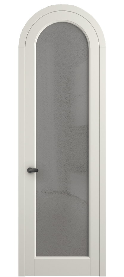 Межкомнатная дверь Палаццо 6814 Матовый жемчужный Фактурное серое стекло "Лёд", триплекс Цена 131159 ₽ | Volhovec