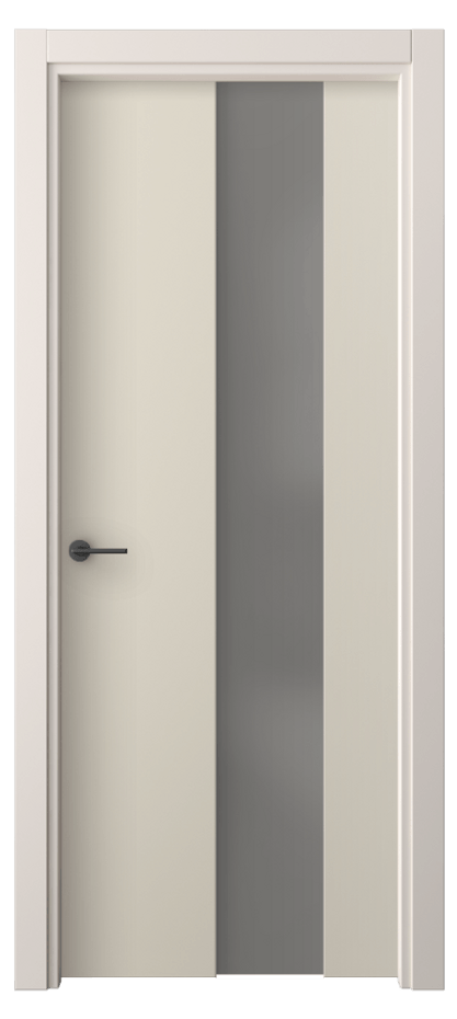 Межкомнатная дверь Фридом 4226 ПЭТ светло-бежевый Сатинированное серое стекло, триплекс Цена 31749 ₽ | Volhovec