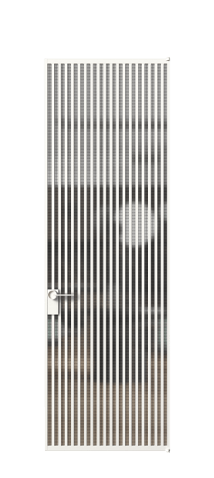 Алюминиевая дверь АЛПЛ040.06 Алюминий Белый Mesh silver Цена 182010  | Volhovec