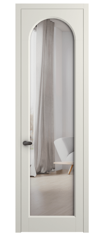 Межкомнатная дверь Палаццо 6804 Матовый жемчужный Двустороннее зеркало, триплекс Цена 99029 ₽ | Volhovec