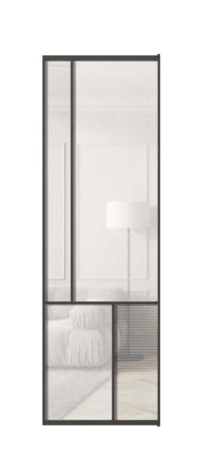 Межкомнатная дверь Мозаик АЛПЛ041.20  Рифлёное стекло "Дюна", триплекс, 6 мм + Фактурное стекло "Лёд", триплекс Цена 191470 ₽ | Volhovec