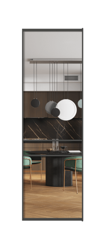 Алюминиевая дверь АЛПЛ040.02  Прозрачное стекло "Кристал Вижн", калёное Цена 139530  | Volhovec