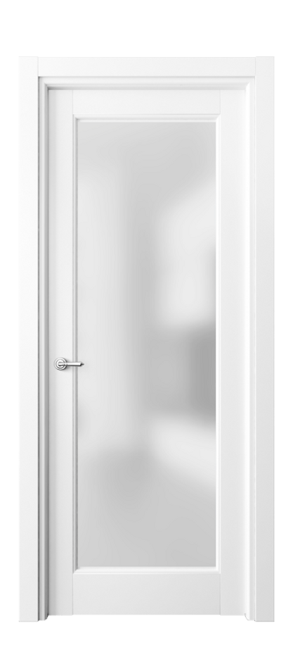 Межкомнатная дверь Тоскана Ромбо 6300 Матовый белоснежный Сатинированное стекло Цена 92299 ₽ | Volhovec
