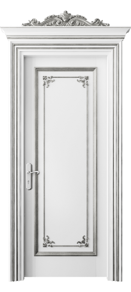Межкомнатная дверь Imperial 6501 Бук белоснежный серебряный антик  Цена 183599 #CURRENCY# | Volhovec