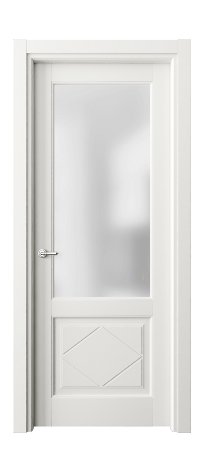 Межкомнатная дверь Тоскана Ромбо 6342 Матовый серый Сатинированное стекло Цена 97399 ₽ | Volhovec