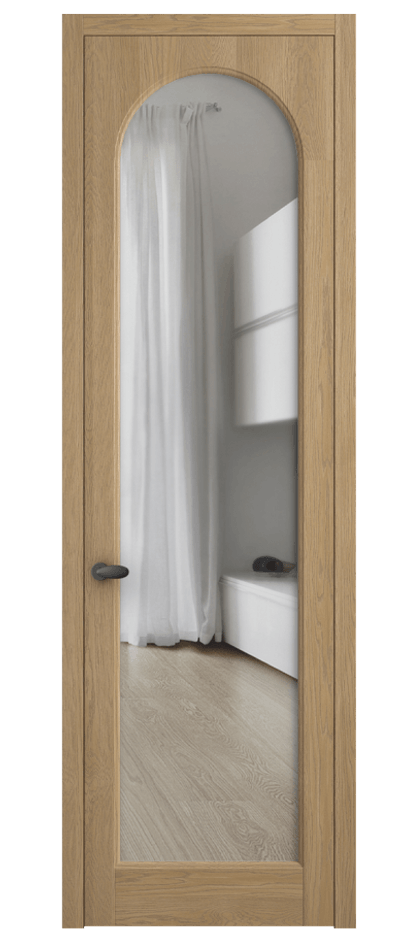 Межкомнатная дверь Палаццо 6804 Дуб соломенный матовый Прозрачное стекло Цена 152529 ₽ | Volhovec