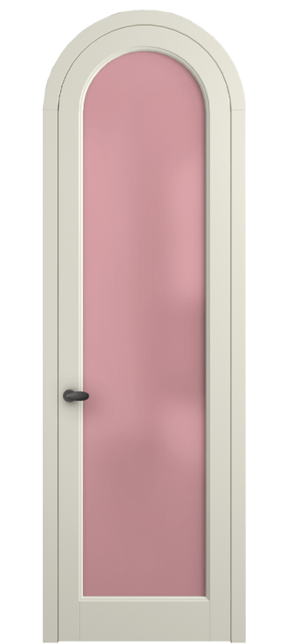 Межкомнатная дверь Palazzo 6814 Матовый молочно-белый Сатинированное розовое стекло, триплекс Цена 125159 ₽ | Volhovec