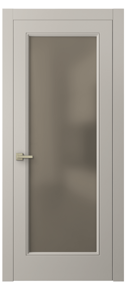 Межкомнатная дверь Linea 8300 Матовый светло-бежевый Сатинированное бронзовое стекло, триплекс Цена 74699 ₽ | Volhovec