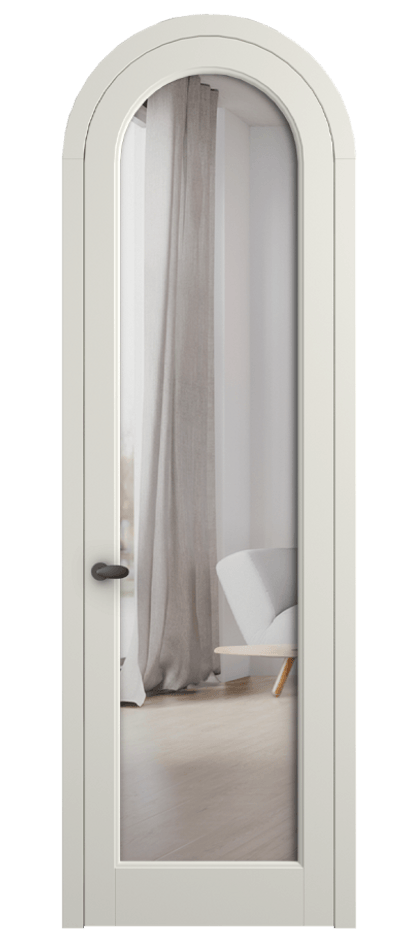 Межкомнатная дверь Палаццо 6814 Матовый жемчужный Двустороннее зеркало, триплекс Цена 127159 ₽ | Volhovec