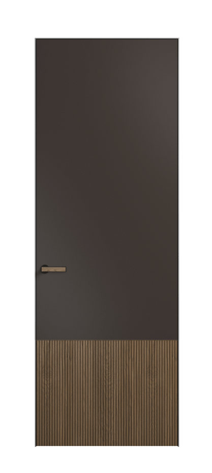 Межкомнатная дверь Velvet 8202 Дуб джутовый матовый - Матовый антрацит. Цена 123129  | Volhovec