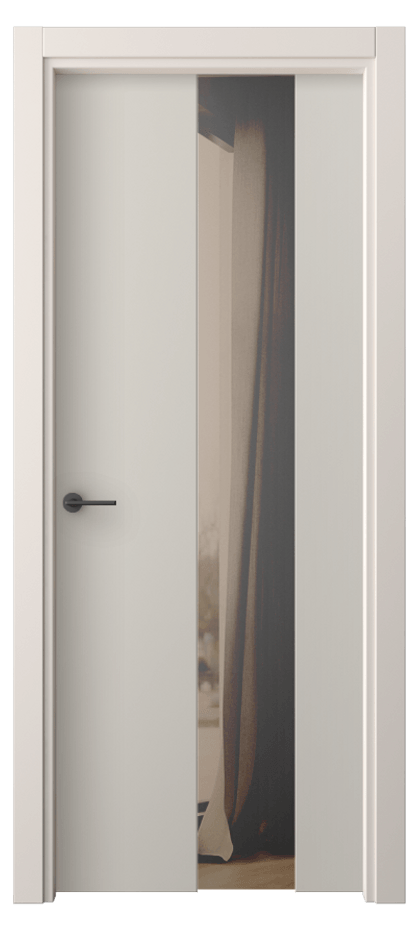 Межкомнатная дверь Freedom 4226 ПЭТ светло-серый Двустороннее бронзовое зеркало, триплекс, 8 мм Цена 30479 ₽ | Volhovec