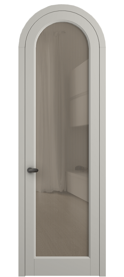 Межкомнатная дверь Палаццо 6814 Матовый тёплый серый Рифлёное бронзовое стекло "Дюна", триплекс Цена 131159 ₽ | Volhovec