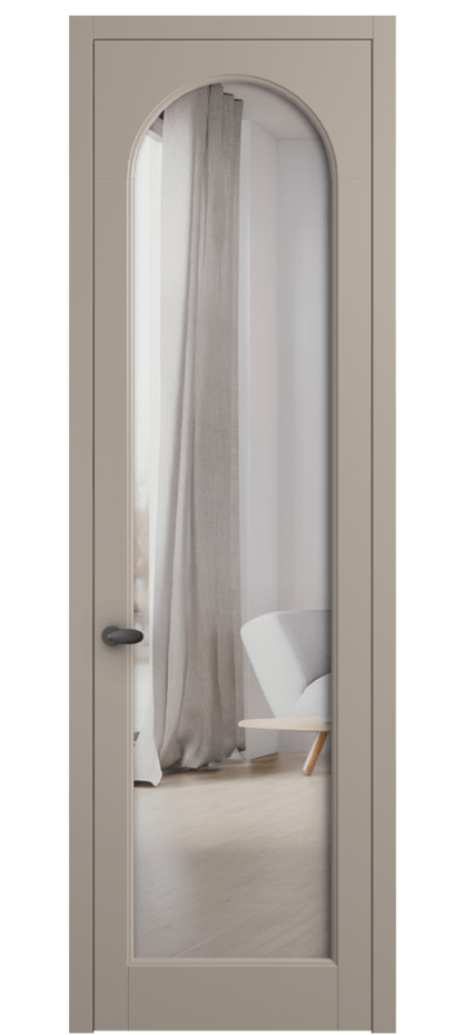 Межкомнатная дверь Палаццо 6804 Матовый бисквитный Двустороннее зеркало, триплекс Цена 99029 ₽ | Volhovec