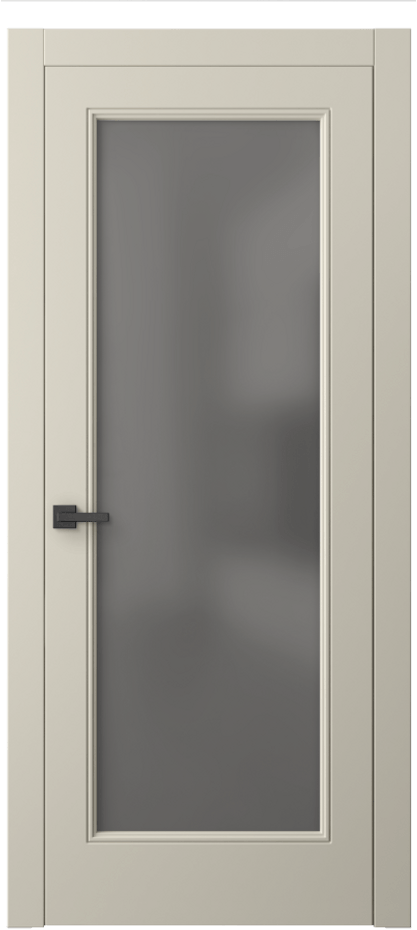 Межкомнатная дверь Linea 8300 Матовый бежево-серый Сатинированное серое стекло, триплекс Цена 74699 ₽ | Volhovec