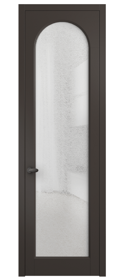 Межкомнатная дверь Палаццо 6804 Матовый антрацит Фактурное стекло "Лёд", триплекс Цена 103029 ₽ | Volhovec