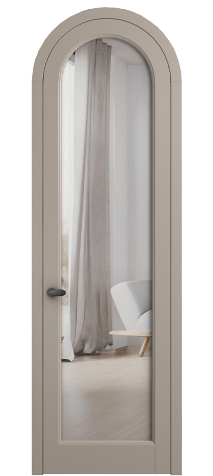 Межкомнатная дверь Палаццо 6814 Матовый бисквитный Двустороннее зеркало, триплекс Цена 127159 ₽ | Volhovec