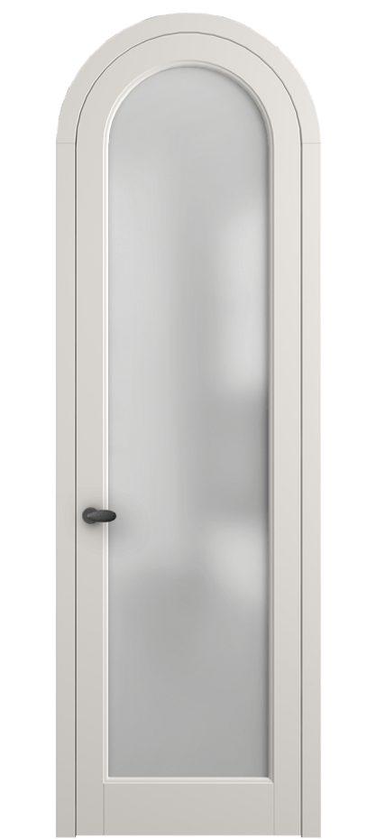 Межкомнатная дверь Палаццо 6814 Матовый пудровый белый Сатинированное стекло Цена 128259 ₽ | Volhovec