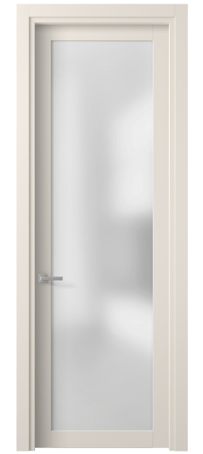 Межкомнатная дверь Planum 2102 ПЭТ кремово-белый Сатинированное стекло Цена 25359 ₽ | Volhovec