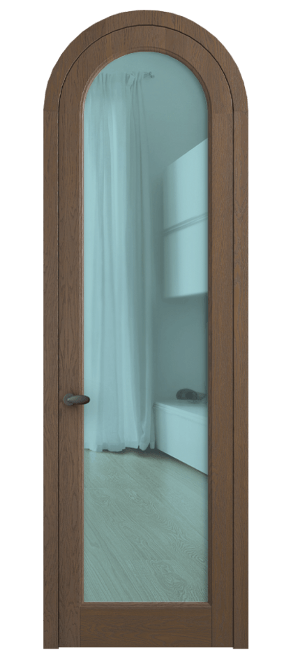 Межкомнатная дверь Palazzo 6814 Дуб туманный матовый Прозрачное голубое стекло, триплекс Цена 206349 ₽ | Volhovec