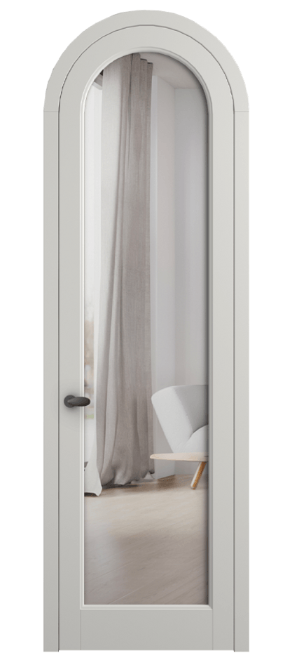 Межкомнатная дверь Палаццо 6814 Матовый серый Двустороннее зеркало, триплекс Цена 127159 ₽ | Volhovec