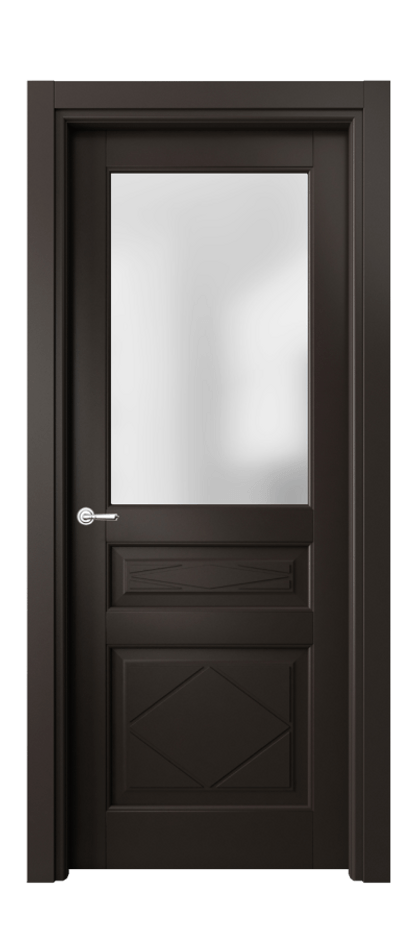 Межкомнатная дверь Тоскана Ромбо 6344 Матовый антрацит Сатинированное стекло Цена 98899 ₽ | Volhovec