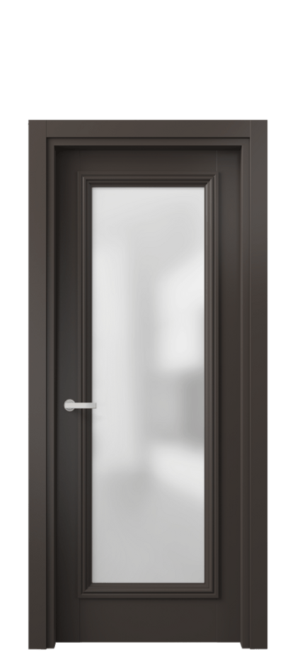Межкомнатная дверь Антик 7300 Матовый антрацит Сатинированное стекло Цена 106599 ₽ | Volhovec