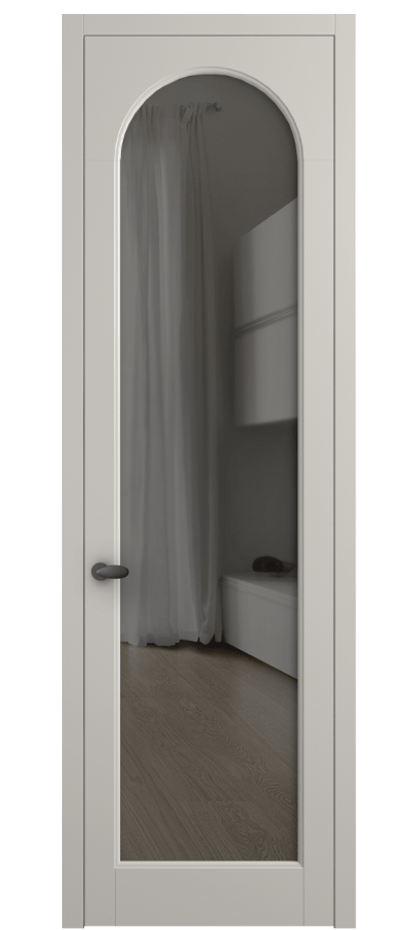 Межкомнатная дверь Палаццо 6804 Матовый облачно-серый Прозрачное серое стекло, триплекс Цена 97029 ₽ | Volhovec