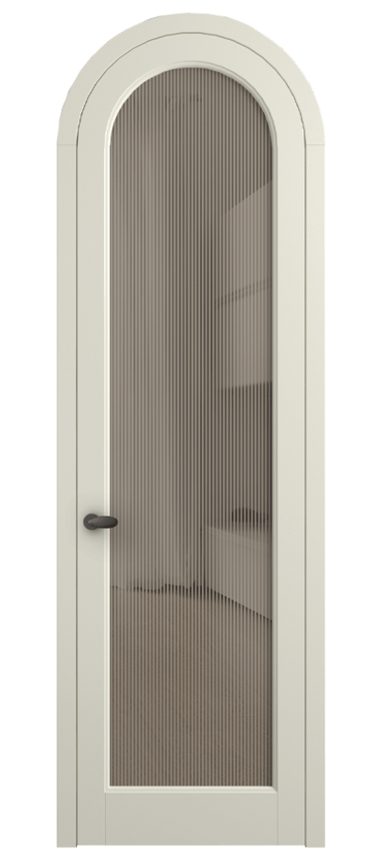 Межкомнатная дверь Palazzo 6814 Матовый молочно-белый Рифлёное бронзовое стекло "Дюна", триплекс Цена 131159 ₽ | Volhovec