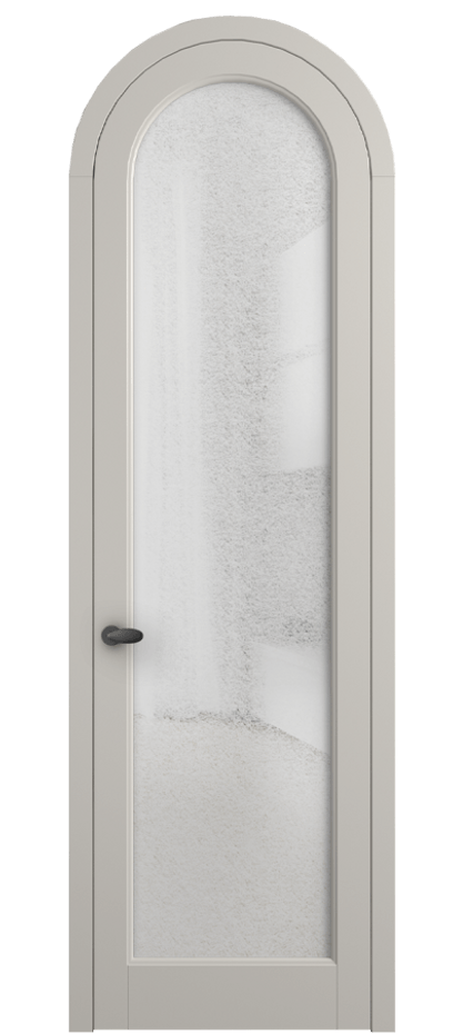 Межкомнатная дверь Палаццо 6814 Матовый облачно-серый Фактурное стекло "Лёд", триплекс Цена 131159 ₽ | Volhovec