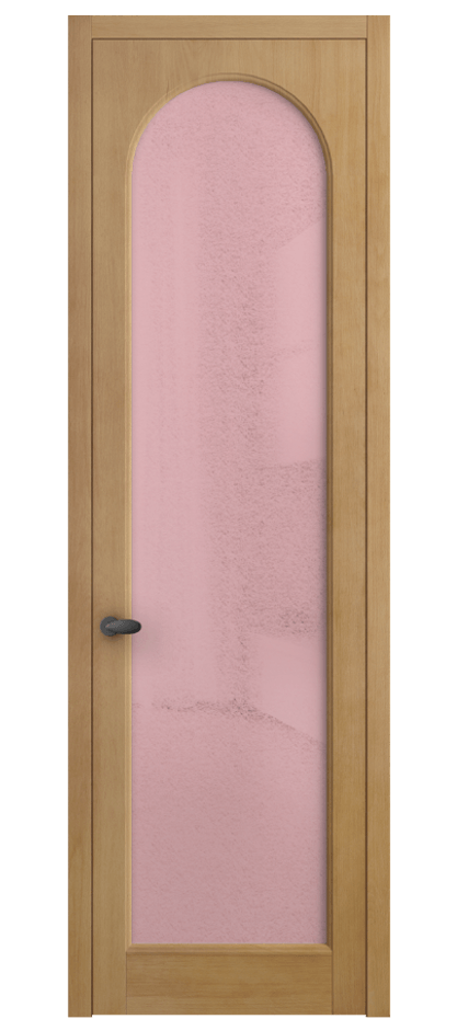 Межкомнатная дверь Палаццо 6804 Бук натуральный матовый Фактурное розовое стекло "Лёд", триплекс Цена 127279 ₽ | Volhovec