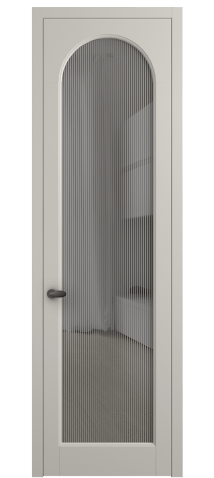 Межкомнатная дверь Палаццо 6804 Матовый облачно-серый Рифлёное серое стекло "Дюна", триплекс Цена 103029 ₽ | Volhovec