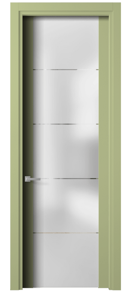 Межкомнатная дверь Planum 4114 Матовый белоснежный Сатинированное стекло с гравировкой «КВАДРО», триплекс Цена 78199 ₽ | Volhovec