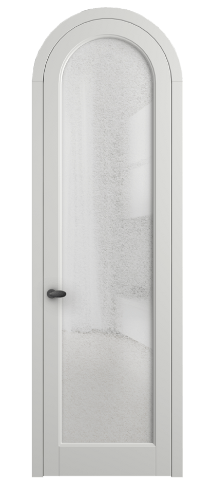 Межкомнатная дверь Палаццо 6814 Матовый светло-серый Фактурное стекло "Лёд", триплекс Цена 131159 ₽ | Volhovec