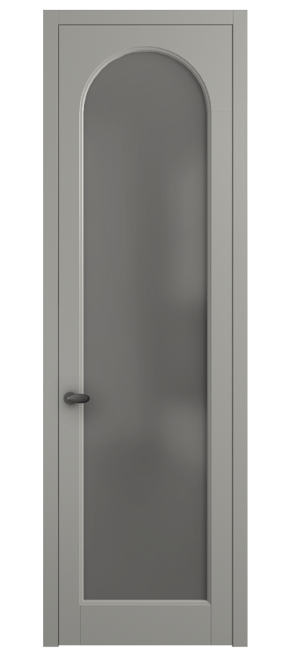 Межкомнатная дверь Palazzo 6804 Матовый нейтральный серый Сатинированное серое стекло, триплекс Цена 97029 ₽ | Volhovec